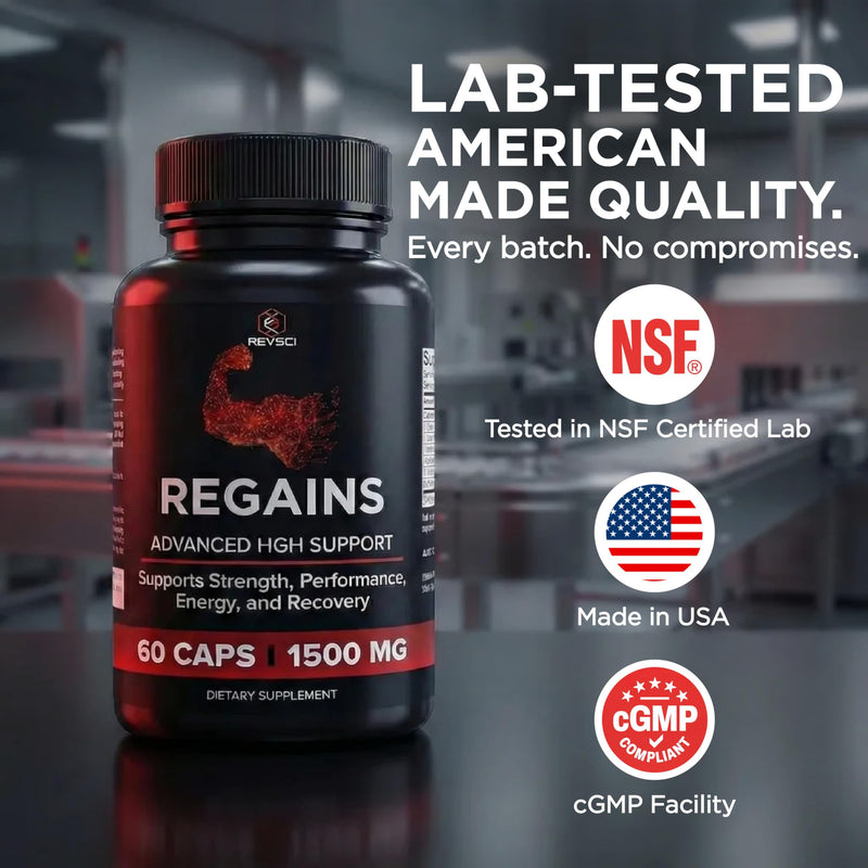 HGH Supplements for Men & Women - Regains Natural Anabolic Muscle Growth Building & Human Growth Hormone for Men, Muscle Builder for Men, Muscle Recovery Post Workout Supplement, 60 Protein Pills 60 Count (Pack of 1)