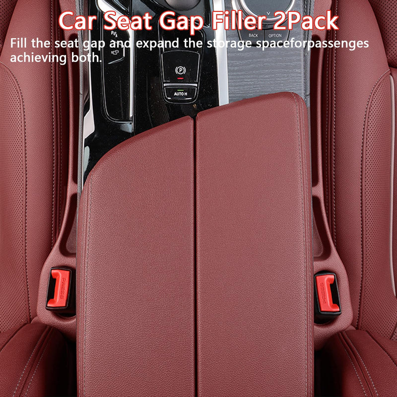 2PCS Car Seat Gap Filler Organizer – No Drop Seat Guard for Cars & SUVs | Universal Fit, Durable & Easy Install | Prevents Phone, Keys, Wallet from Falling Between Seats (Black) Black