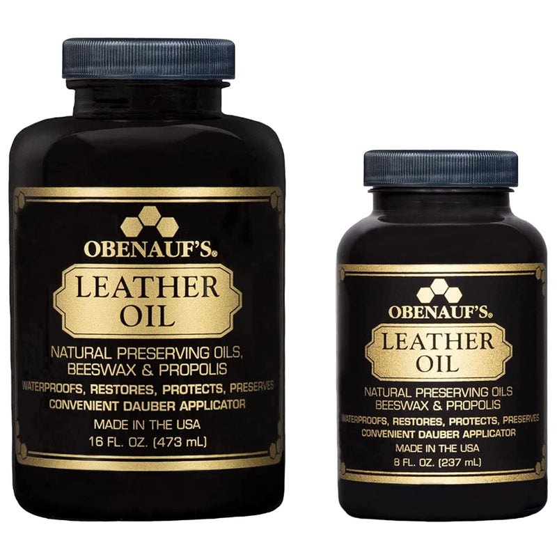 Obenauf's Leather Conditioner - Leather Oil (16oz) - Restore and Protect Leather Boots, Jackets, Purses as Well as Car Leather, Leather Furniture and Much More - Made in The USA (with Applicator) 16 Fluid-oz