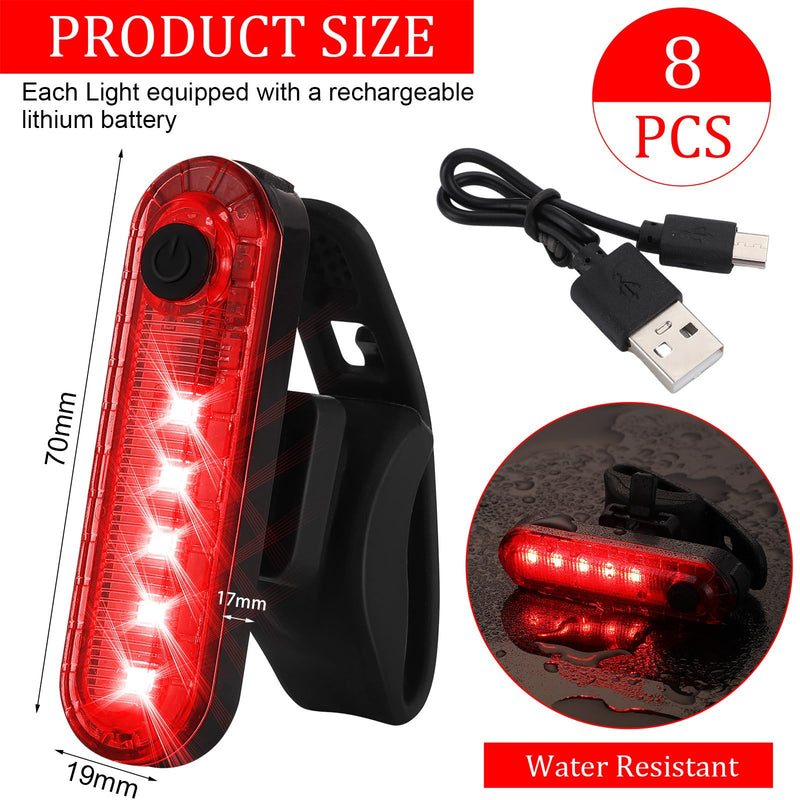 Treela 8 Pcs Kayak Navigation Lights Battery Boat Stern Lights Waterproof LED Navigation Light for Night Boats Marine Safety Light for Pontoon Boat, Dinghy Flashing Mode(Red, Green) Red, Green