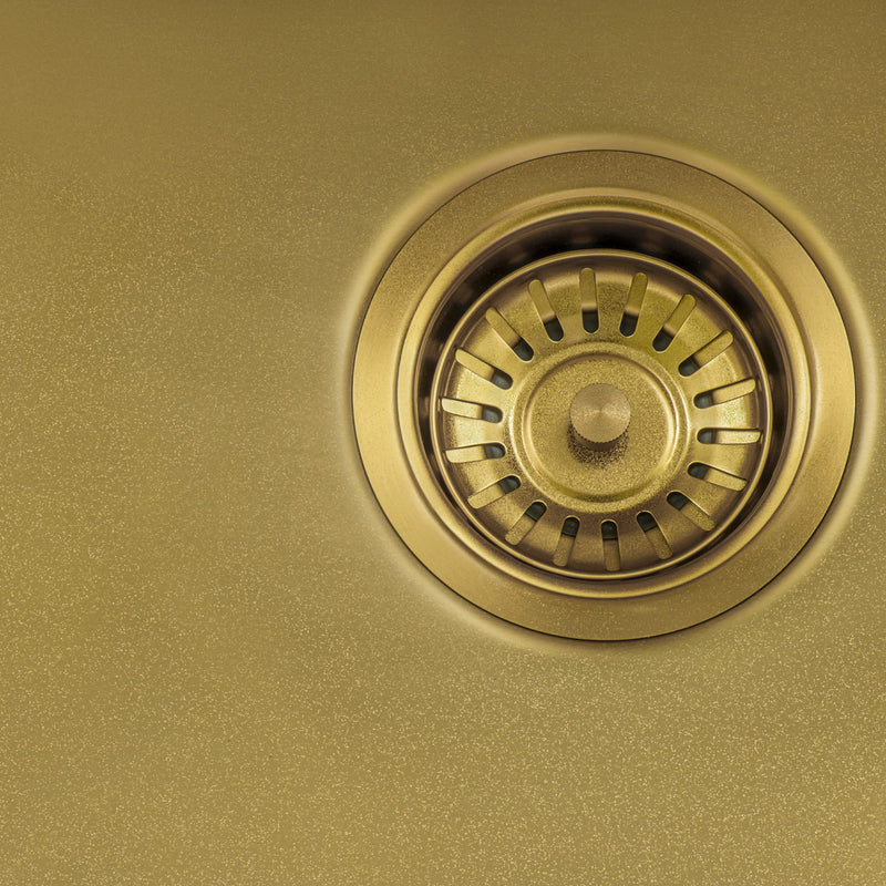Ruvati Kitchen Sink Strainer Drain Assembly - Satin Matte Gold Stainless Steel - RVA1022GG