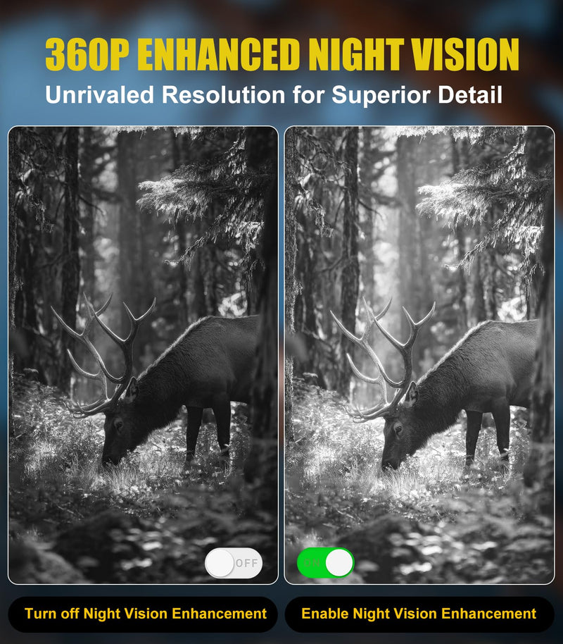 4K Night Vision Binoculars with 350m Rangefinder, 36MP Infrared Goggles for Adults, 500m Viewing in Total Darkness, 32G 4500mAh Battery & 8X Zoom for Hunting, Camping & Security