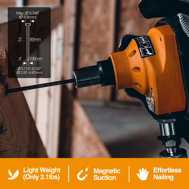Freeman 2nd Generation Pneumatic Mini Palm Nailer | G2MPN | Decking, Joist Hangers, Wood Fencing, Hard to Reach Places