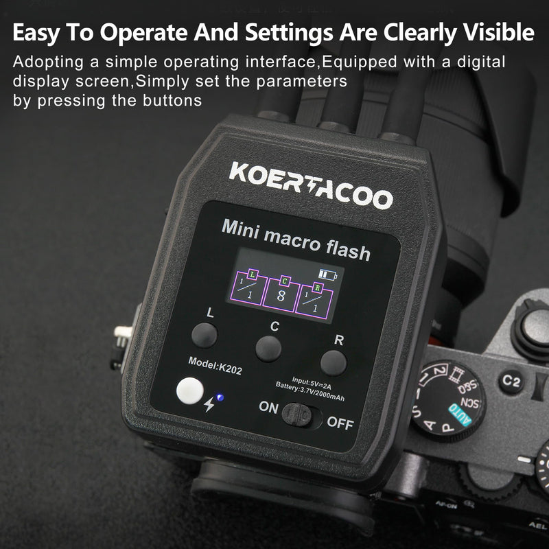 Triple Macro Flash, 2 Xenon (5600K),1 x LED Solid Light (6500K). | With Extended Arm for Insect and Plant Macro Photography, Compatible with Sony, Canon, Nikon and Fujifilm.