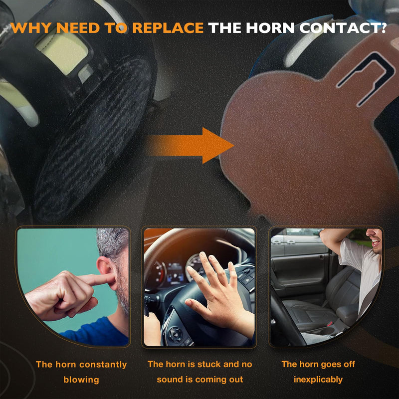 924-904 Horn Contact Compatible with 2001-2007 Ford F-150 F-250 F-350 F-450 F-550 Super Duty Replace# 6C3Z13B802C