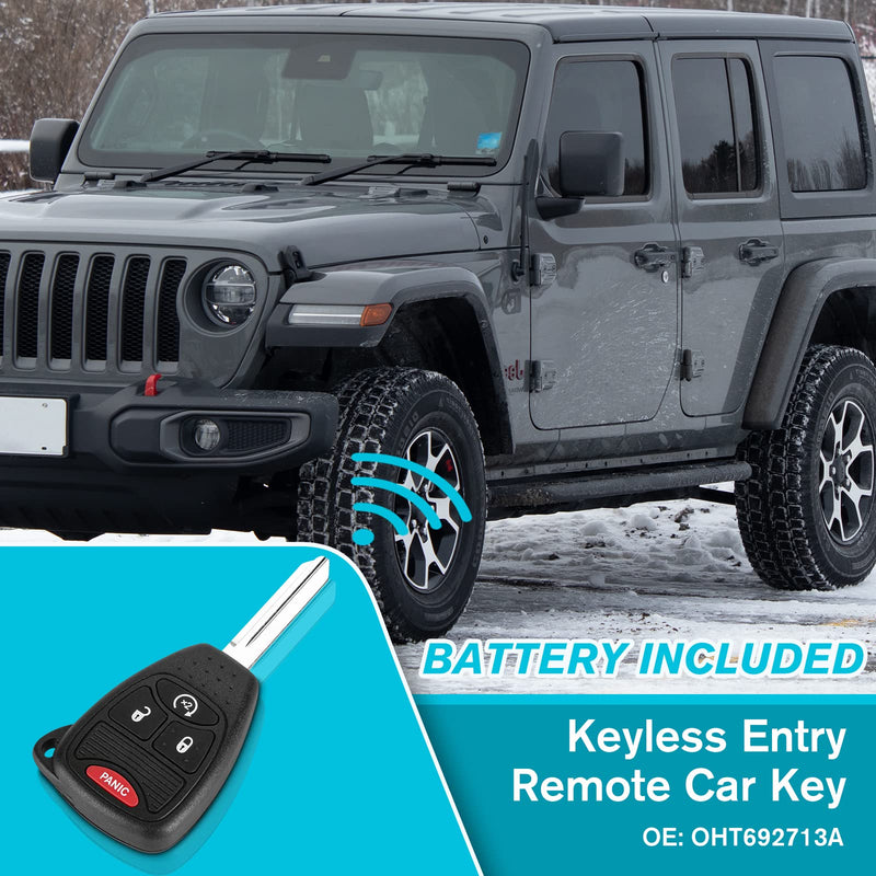 Car Key Fob Keyless Entry Remote 315Mhz OHT692713A for Jeep Wrangler 2009-2018, Compass 2010-2017, Patriot 2010-2017