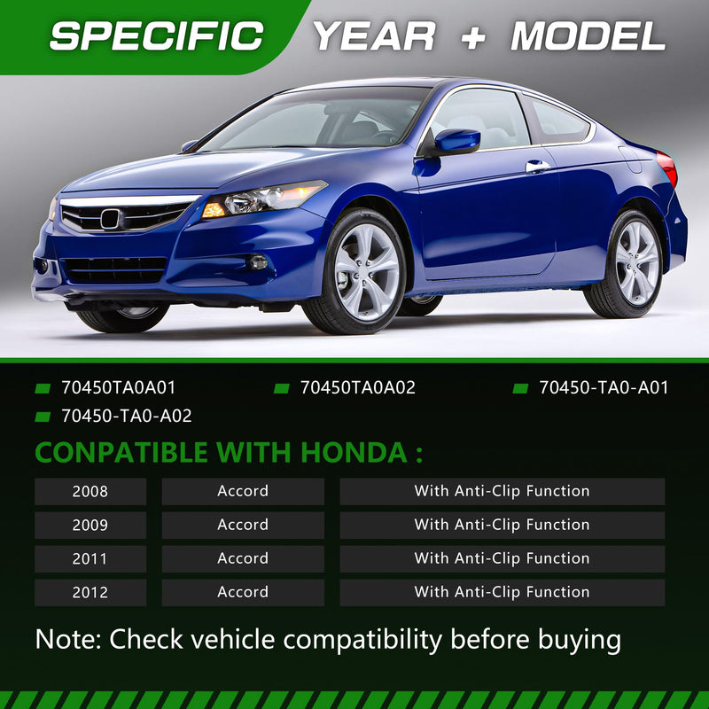 Sunroof Moon Roof Motor Compatible with Honda Accord 2.4L 3.5L XE XE-L Sedan Coupe 2/4door 2008 2009 2011 2012 Replace # 70450TA0A01 70450-TA0-A02