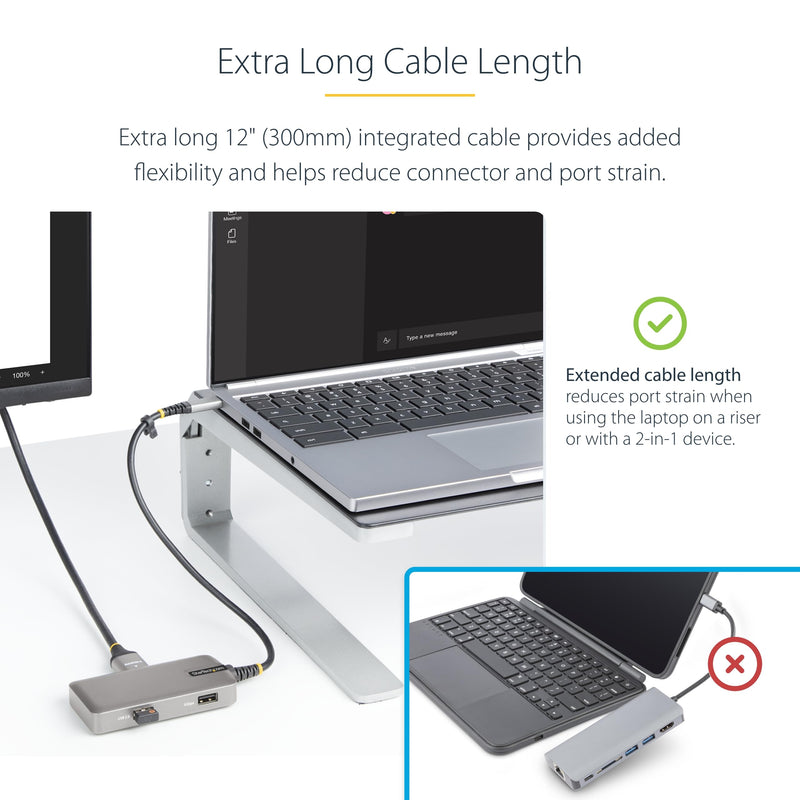 StarTech.com USB-C Docking Station for MacBook Pro M1 M2 M3 M4 and Windows, 4K 60Hz HDMI Video, HDR10, USB 5Gbps Hub, 100W Laptop Charging, GbE