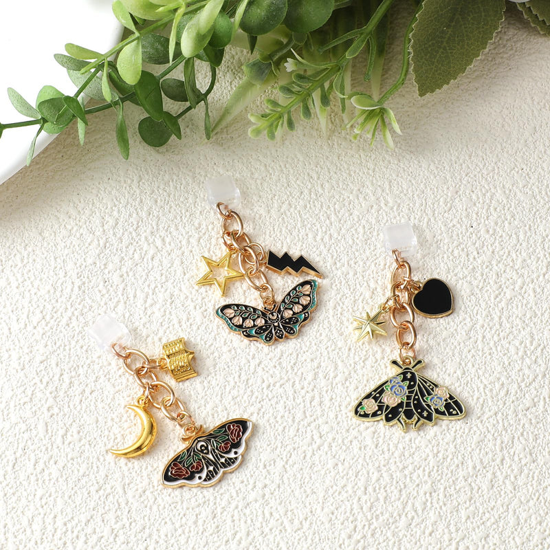 Dust Plug Charm Fantasy Alloy Pendant Chain for Kindle E-Reader Moth