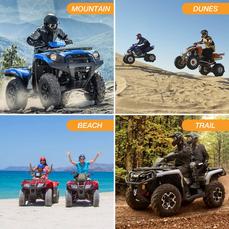 NEVERLAND ATV Cover Waterproof Heavy Duty 4 Wheeler Cover Quad Cover All Season Weather Proof Outdoor UV Protection for Polaris Yamaha Suzuki Honda (Black XLarge) Black XL-82.7''L x 47.2''W x 45.2''H