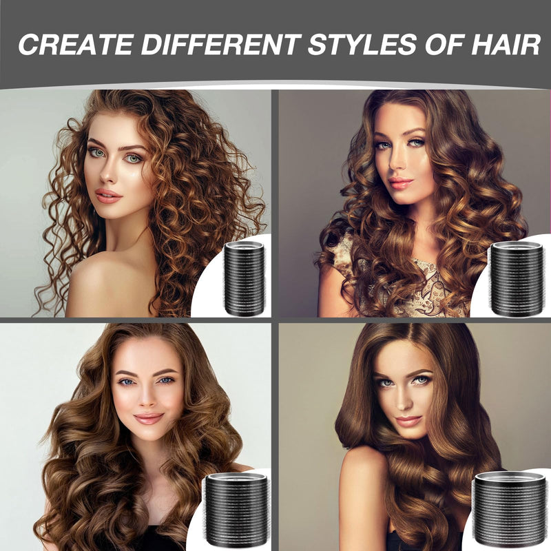 50PCS Hair Curlers Rollers with Clips Hair Rollers with 4 Sizes (60/48/36/25mm) Rollers for Hair for Large Long, Medium, Short, Thick & Fine Hair for Volume, Lift & DIY Styling