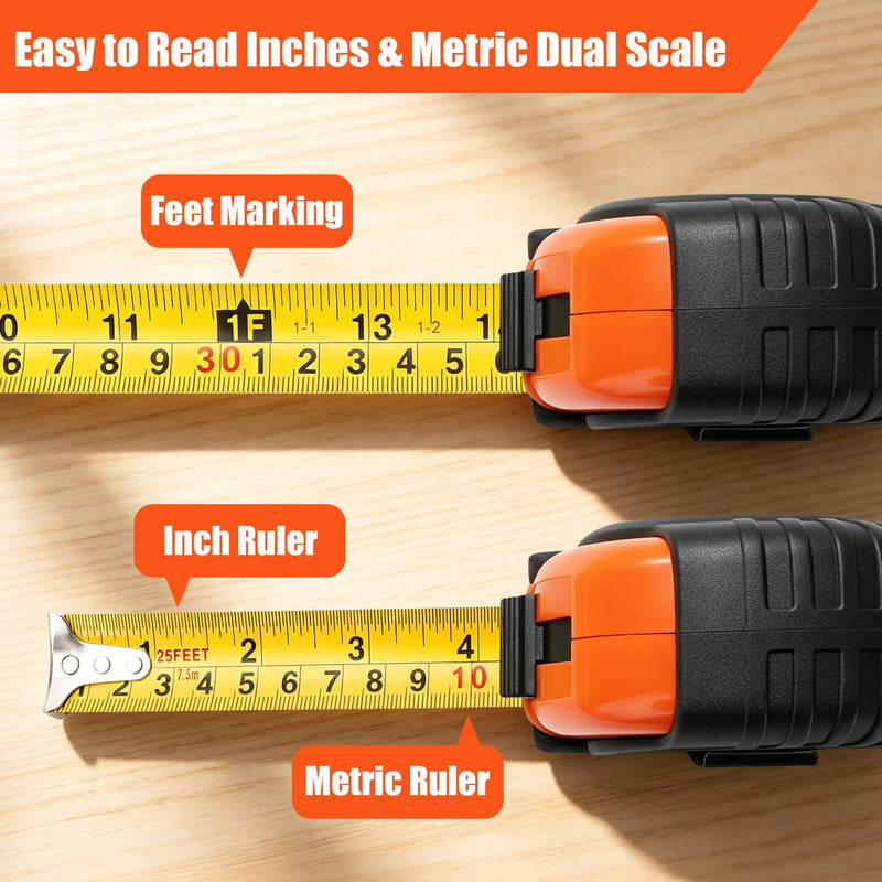 Dad Gifts from Daughter Son Wife, Best Dad Ever Gift Birthday Gift for Dad Christmas Stocking Stuffer Useful Gifts for New Dads Daddy Father in Law Genuine Leather Engraved 25 FT Tape Measure Tool