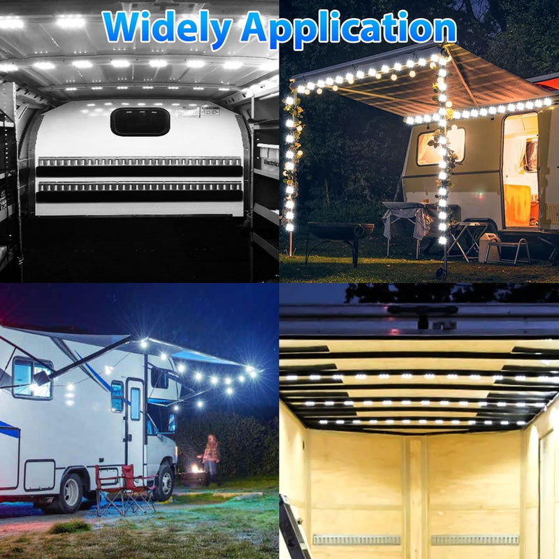 Linkstyle 12V 120 LEDs Van Interior Light Kits, 12V LED Light Strip LED Module Lights Ceiling Lamp for Car Van Truck Auto Vehicle, 40 Modules