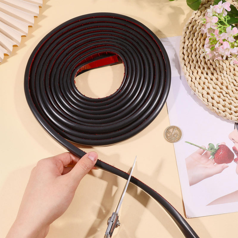 5.46 Yards Self-Adhesive Cable Hider Wire Cords Covers for Wall PVC Flexible Wire Cover Cable Raceway for Home Office, Black