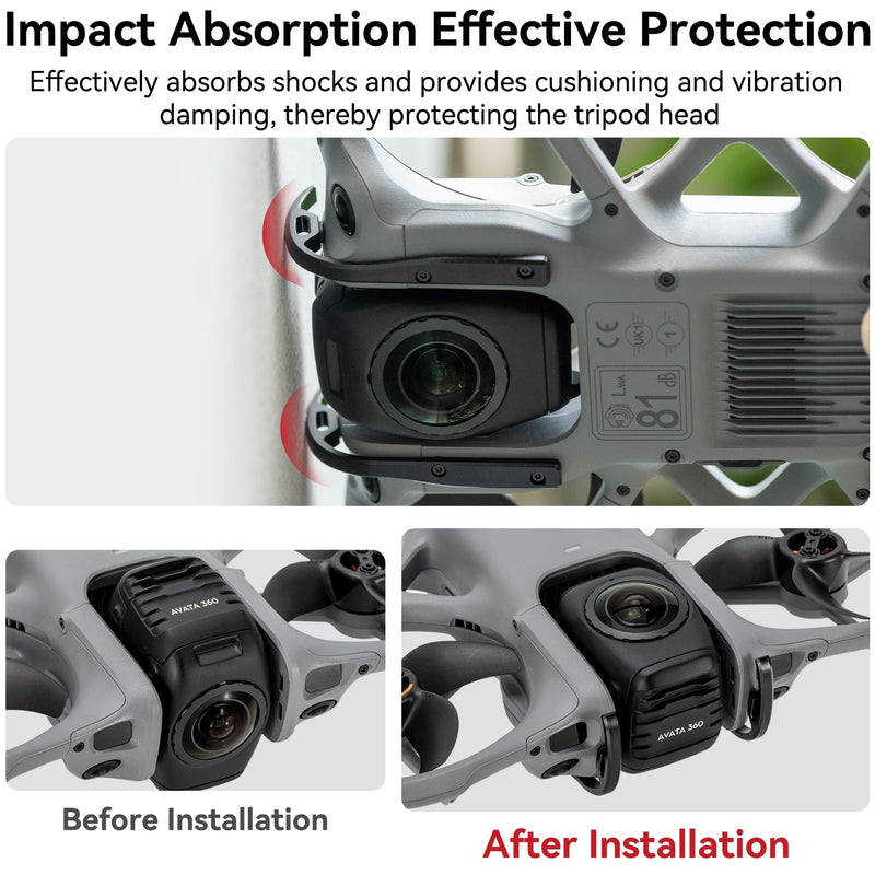 Avata 360 Gimbal Bumper Guard - Gimbal Protective Cover for DJI Avata 360 Drone Accessories Aluminum Alloy Anti-Collision Bumpers Bar Front Bumper Camera Protector