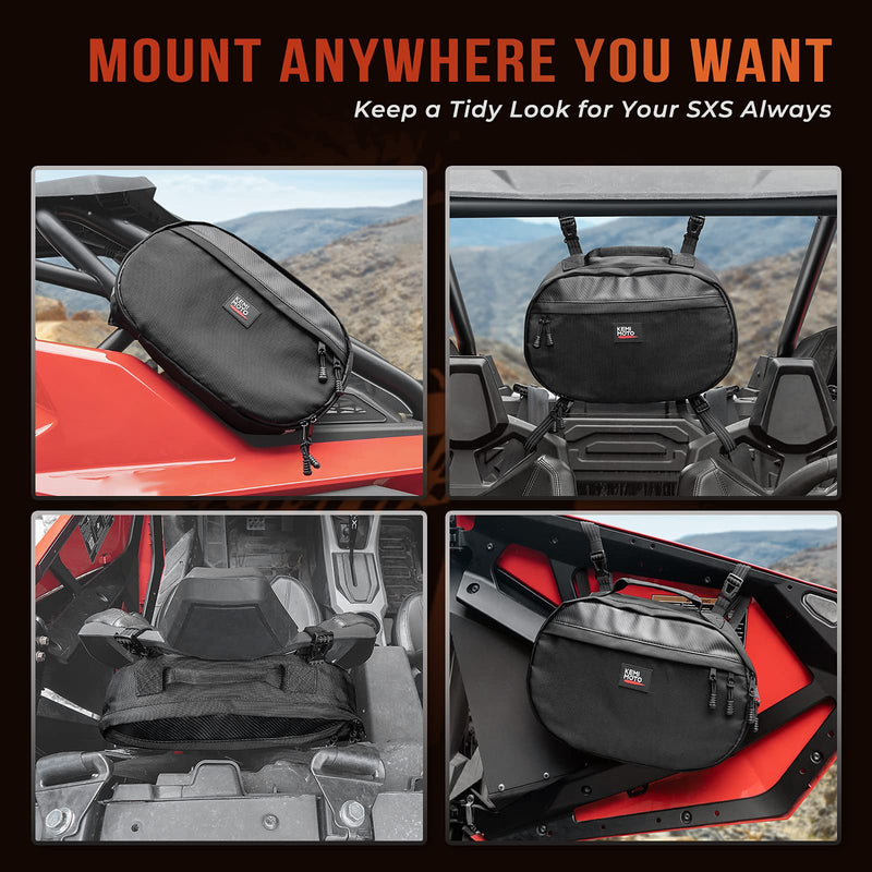 Kemimoto UTV Drive Belt Storage Bag Spare CVT Drive Belt Holder Belt Case with Reflective Strip Compatible with All UTVs