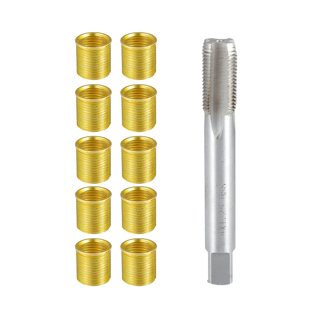 Outer Universal Spark Plug Thread Repair Tools with M12x1.25 Inner Thread Inser and M14x1.25 Tap/Engine Repair Tools/Durable / 1 Set/Gold Tone