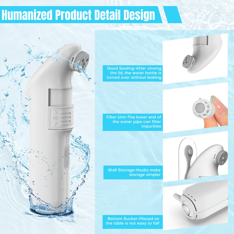 Teabelle Portable High Pressure Electric Bidet with 2.5L Water Bottle, USB-C Rechargeable Travel Bidet, Waterproof Handheld Sprayer for Personal Hygiene & Baby Care
