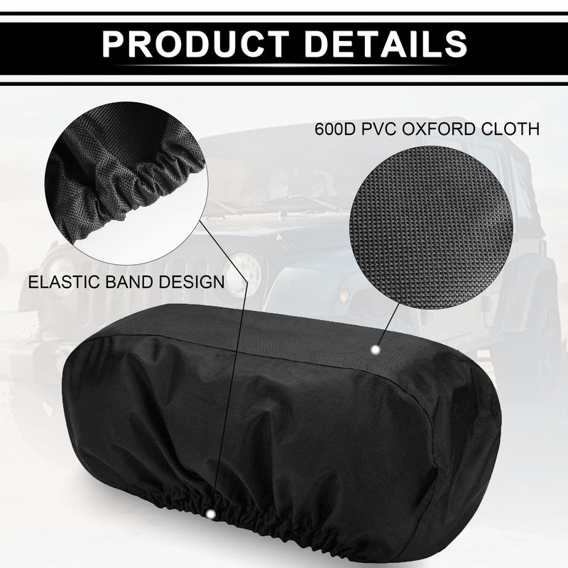 SINGARO Heavy Duty 600D Waterproof Winch Cover - UV Resistant, Dust-Proof Protective Cover for 8500-17500 lbs Electric Winches (22"x9.8"x7.5"), Car Exterior Accessories