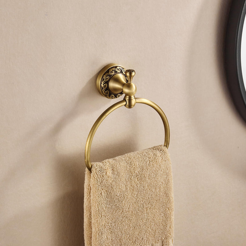 Antique Toilet Paper Holder Hand Towel Holder 2 Pieces Set Bathroom Hardware Towel Ring Tissue Roll Holder Toilet Tissue Holder Antique Bathroom Accessories Set Wall Mount Stainless Steel Antique B