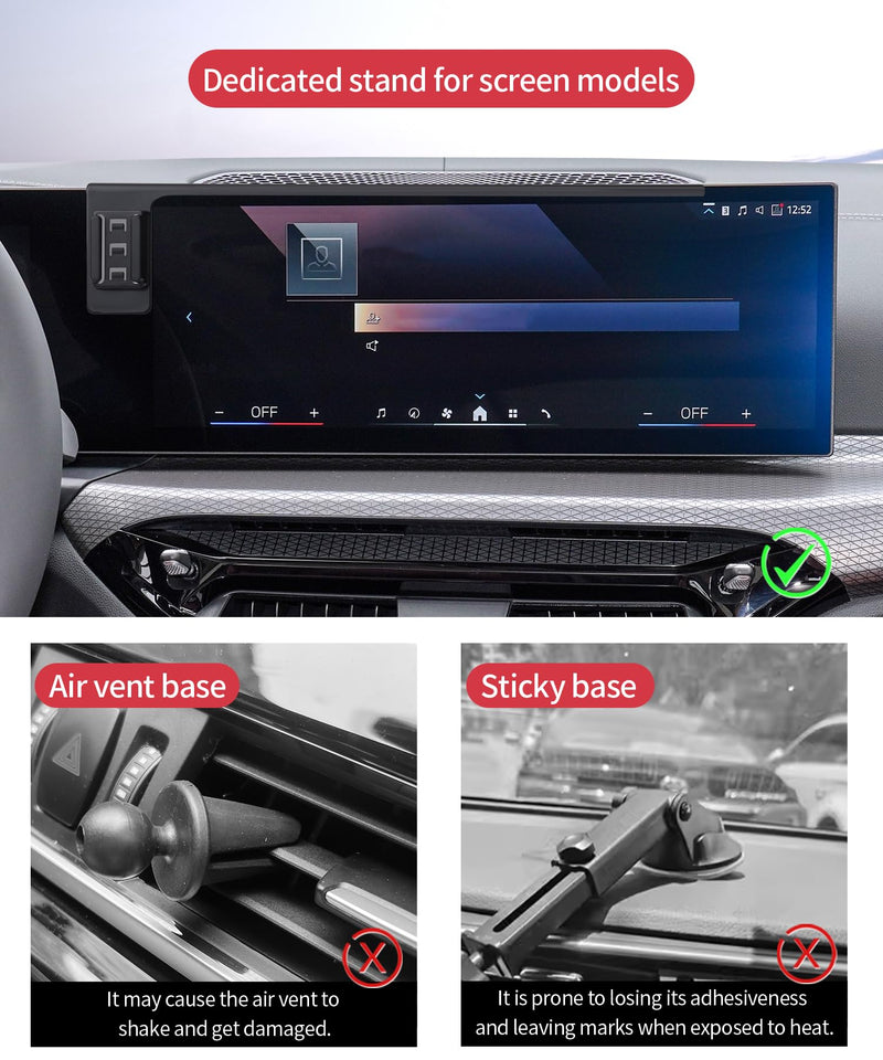 Wireless Charging car Phone Holder for 2023-2025 BMW 3 Series /2024 2025 4 Series/2025 2 Series/2022-2025 i4 Accessories 14.9-inch Screen Fixed Clip,360° Rotation 14.9-inch for 3 Series/ 4 Series/ 2 Series/ i4
