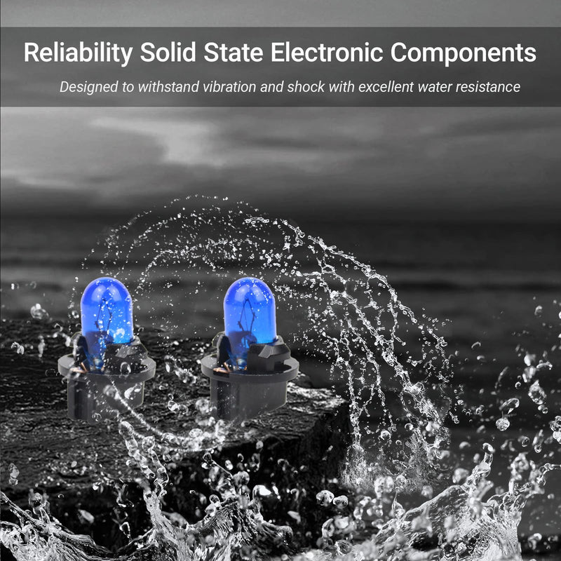 10 PCS Car T10 Instrument Light, Wedge 12V 5W Single-Filament Air Conditioning Indicator Light Brake Bulb, Mini Lamp for Dome License Plate Cluster Gauge Dash Lamp, Plug and Play (Blue) Blue 10 PCS