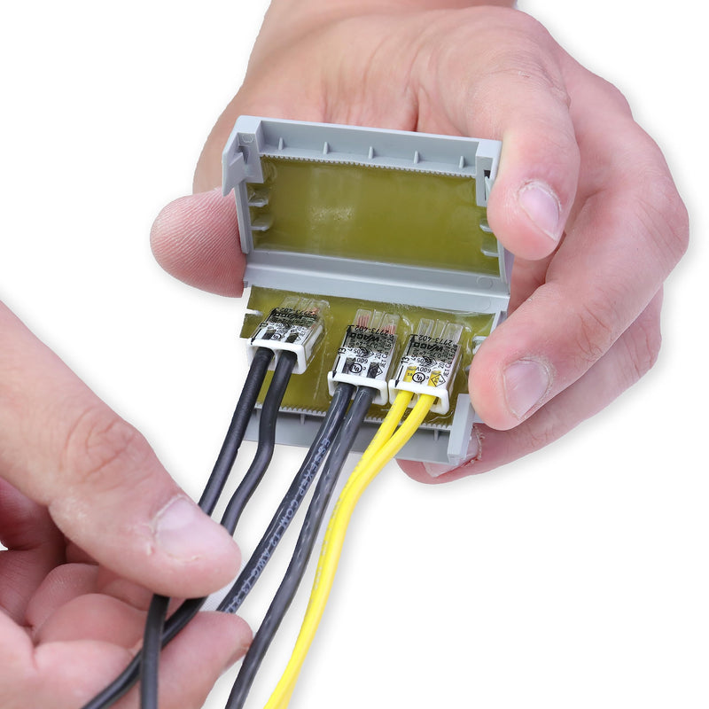 207-1333 | WAGO Gelbox for 221 and 2773 Series connectors | Moisture Protection | IPX8-certified | 12 AWG | Gray, Label-Free housing | Large | [Box of 3 Pieces]