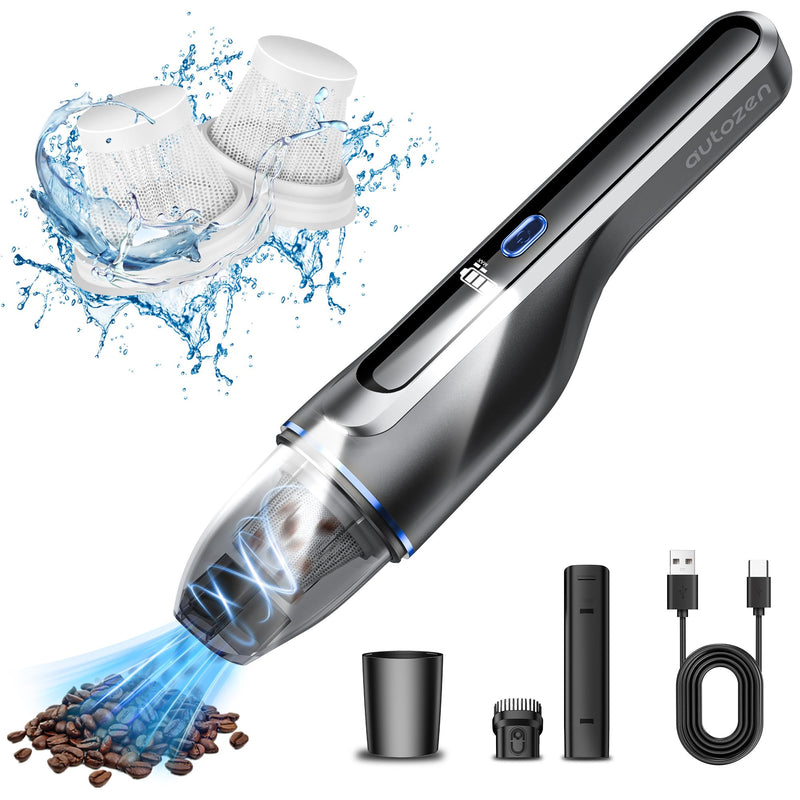 Handheld Vacuum Cordless - Car Vacuum with Brushless Motor 15000PA Suction, 1.2lbs Ultra-Lightweight, 2H Type C Fast Charge, LED Light&Screen Display, Portable Mini Vacuum for Car Home Cleaning