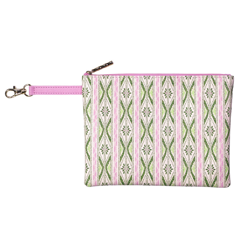 Lilly Pulitzer Padded Laptop Sleeve and Pouch Set, Textured Palm Stripe | Neoprene 16” Computer Case with Matching Zip Pouch, Magnetic Closure Envelope Laptop Bag with Scallop Trim & Storage Pocket