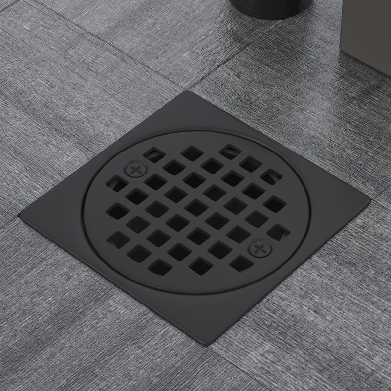 4" Square Shower Drain Grate Replacement Kit - SUS 304 Stainless Steel Removable Drain Cover Compatible with Schluter Kerdi-Drain Flange, CUPC Certified Bathroom Floor Drain (Matte Black) ‌