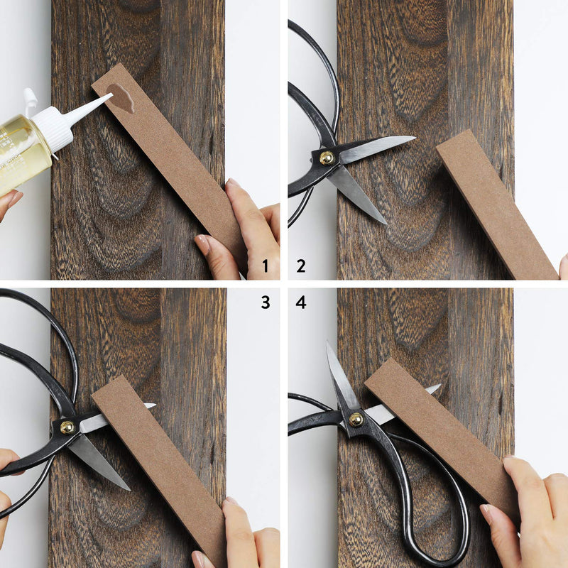 Wazakura Sharpening Oilstone for Bonsai Scissors and Cutter, Made in Japan, Whetstone Medium Grid - #240 Oil Stone