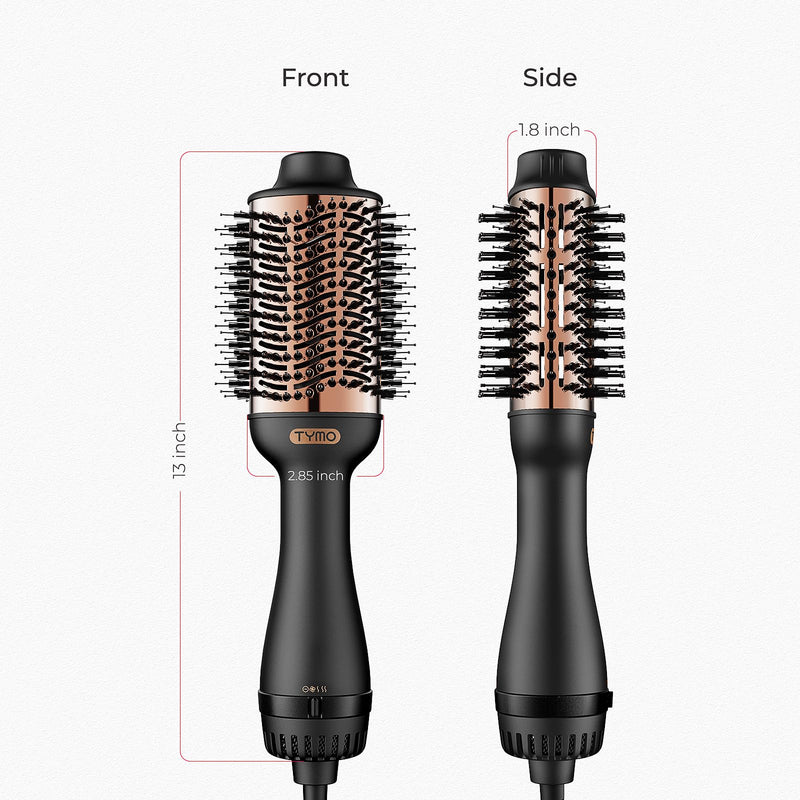 TYMO Hair Dryer Brush Blow Dryer Brush in One, 4 in 1 Ionic Hairdryer and Styler Volumizer with Oval Titanium Barrel, Hot Air Straightener for Smooth Frizz-Free Blowout, Gold