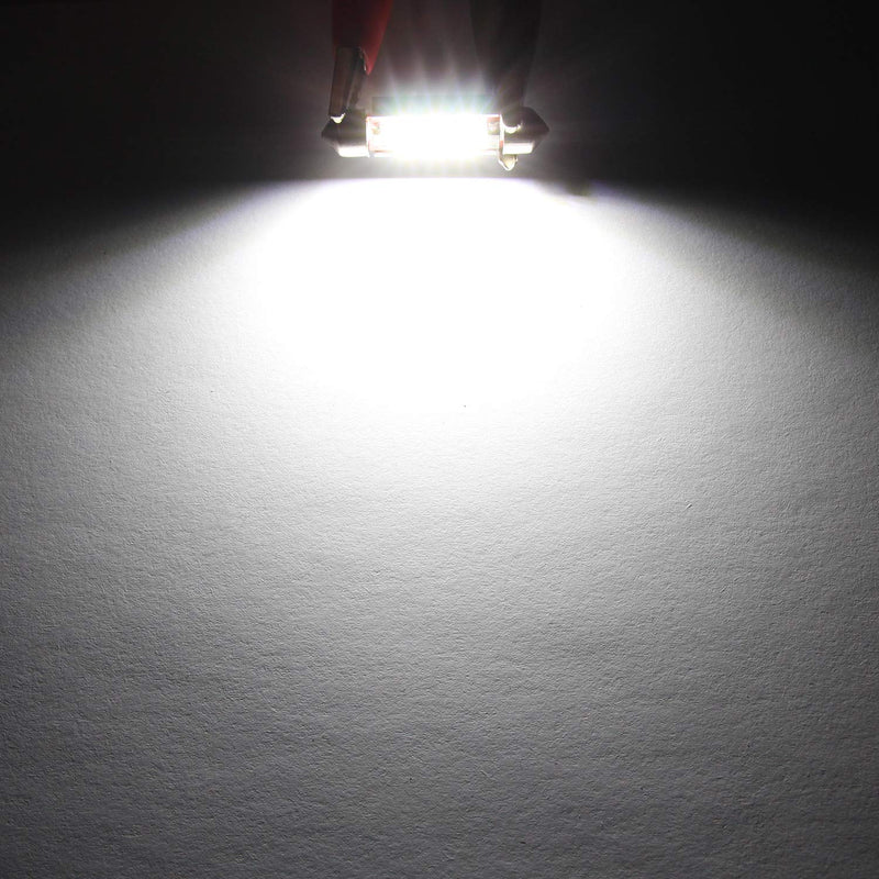 PHINLION 211-2 212-2 578 LED Light Bulb Super Bright 500 Lumens Festoon 41mm 42mm 6000K White LED Bulbs Replacement for Car Truck Interior Map Dome Trunk Courtesy Lights