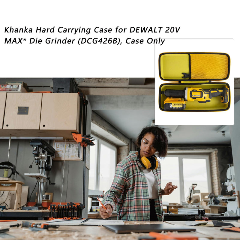 khanka Hard Carrying Case Replacement for DEWALT 20V MAX* Die Grinder (DCG426B), Case Only