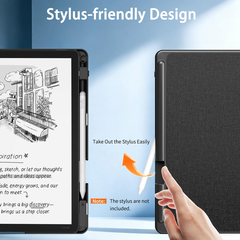 MoKo Case for 11" Kindle Scribe 3rd & Scribe Colorsoft 2025, Denim Black | with Pen Holder, Lightweight Shell Sleek Cover, Auto Wake/Sleep, Slim & light weight