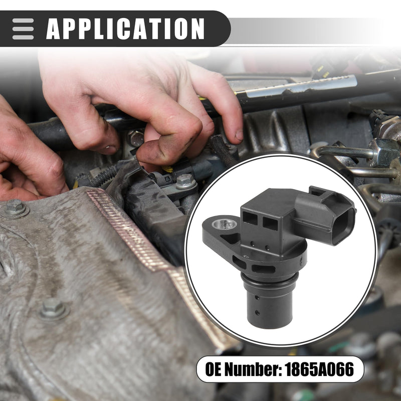 Motoforti Camshaft Position Sensor, for Mitsubishi Lancer Outlander 2008-2017, ABS, No.1865A066, Black, 2 Pcs
