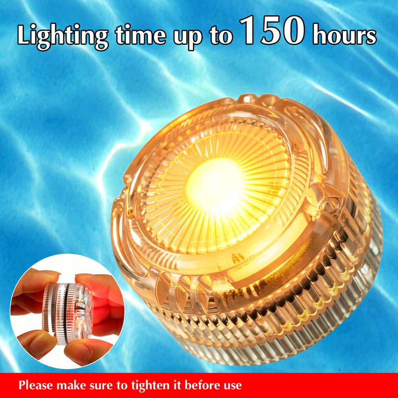 HL Submersible LED Lights,Yellow Mini LED Tea Light,150 Hour Runtime | Waterproof Battery Powered Small Flameless Lights for Weddings,Vases,Home,Festivals and Parties,12pcs (Built-in 24 Batteries) Yellow 12P