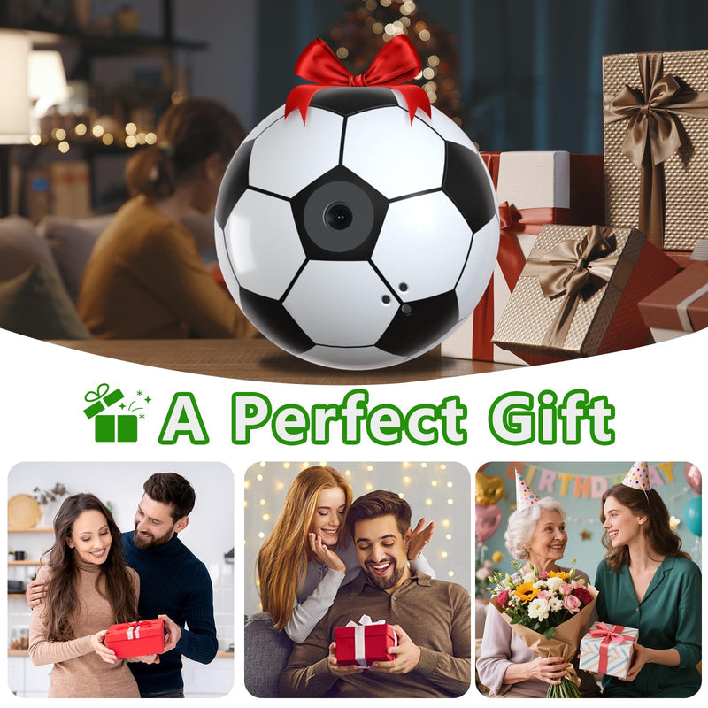2026 Mini Keychain Ball Camera - 1080P FHD Tiny Digital Cameras with 16GB Card, 0.96" Screen & 12 Filters, Funny Compact Micro Pocket Cam Gift for Sports Fans,Kids,Birthdays,Party