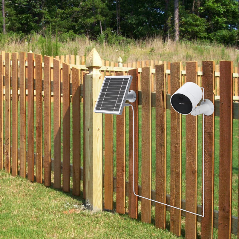 UYODM Bundle - Solar Panel and Wall Mount Compatible with SimpliSafe Wireless Outdoor Security Camera,Power Your SimpliSafe Outdoor Camera continuously - Silver - 2PACK