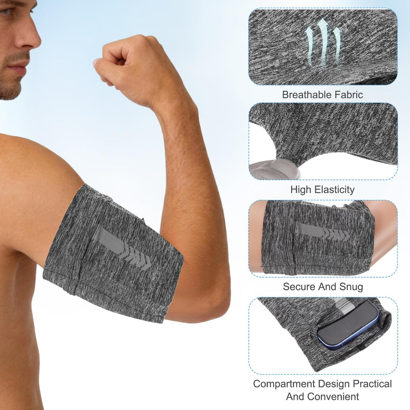 PATIKIL Sports Armband Sleeve, M Size Universal Running Holder Arm Band Waterproof Phone Armband for All Phones Hiking Biking Walking Jogging Gym, Black
