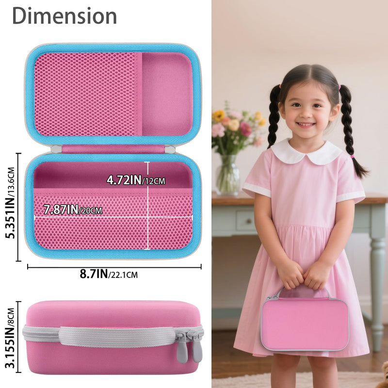 co2CREA Storage Organizer Case for 3D Printing Pen Set, Hard Case Compatible with SCRIB3D P1/Advanced, MYNT3D Super/Advanced, 3Doodler Start+/Flow/PRO and Filament Refill（Pink Case + White Zipper） Pink Case + White Zipper