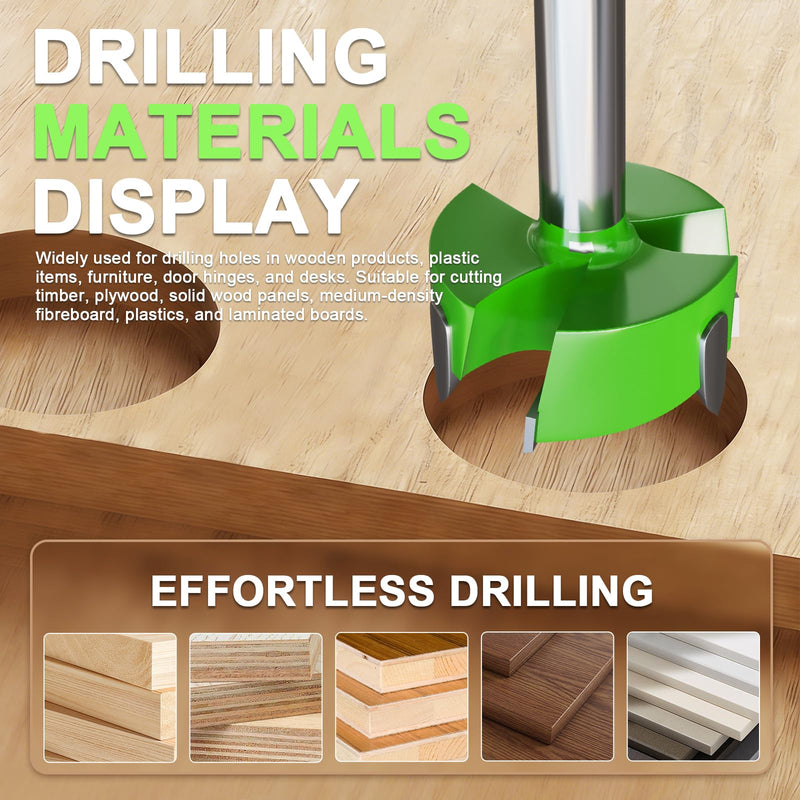 Forstner Drill Bit 3"(76mm), Triple Flute Tungsten Carbide Tipped - Heavy Duty Forstner Drill Bits for Hard/Soft Wood, Woodworking Hinge Cutter & Pocket Hole Tool for Veneered Plywood Plastic (3" 76mm)