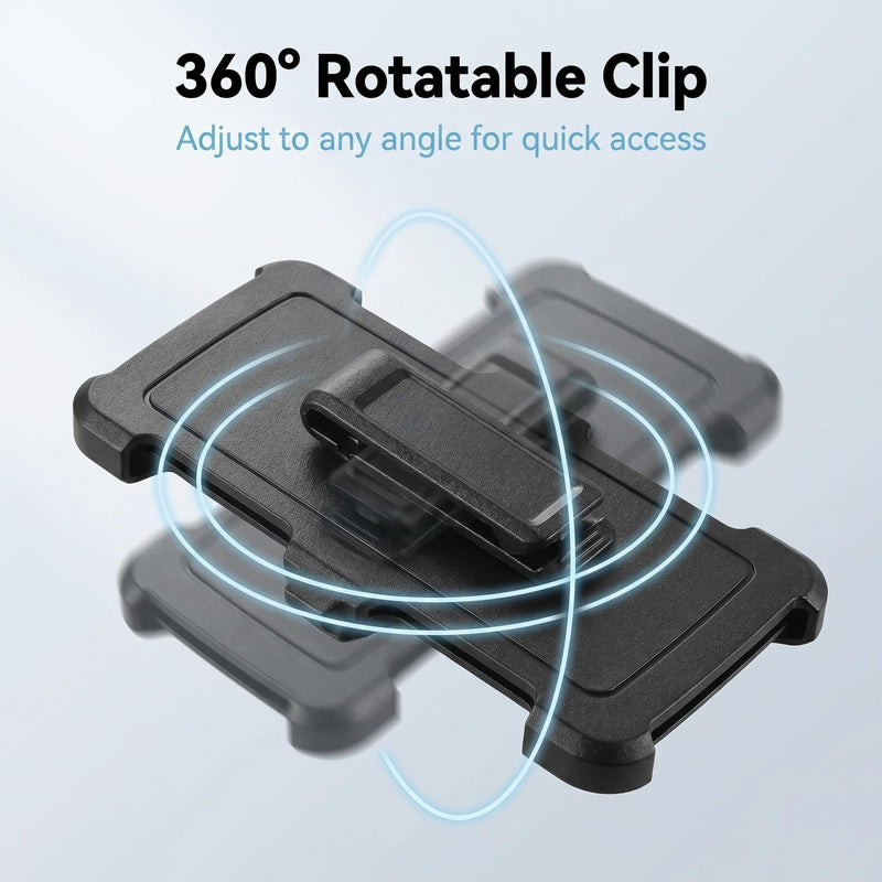 2 Packs Belt Clip Compatible with Samsung Galaxy S26 Ultra Otterbox Defender Case, Protective Case & Holster, 360° Swivel Stand，Shock-Resistant Protection，Easy to Carry with Strong Clip