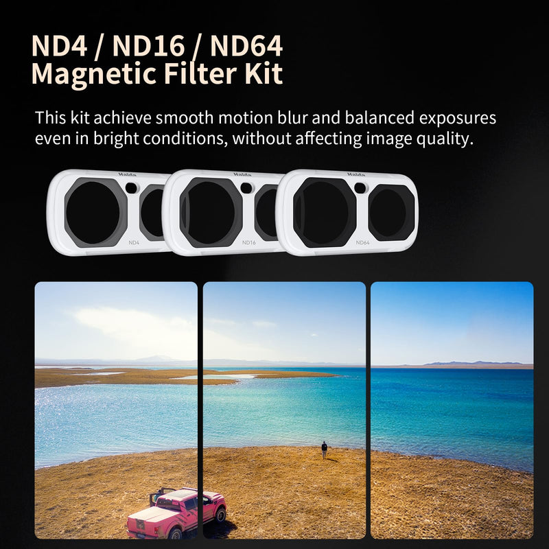 Haida Insta 360 Luna Ultra Magnetic ND Kit (ND4/16/64) NanoPro -Black ND Filter Kit Black