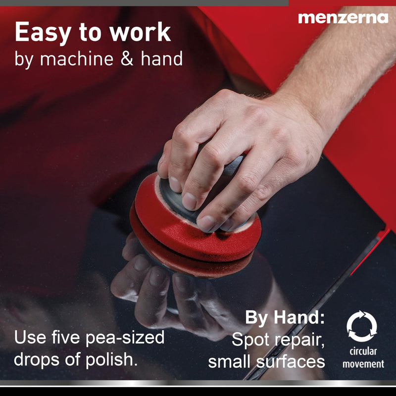menzerna Scratch and Swirl Remover Kit I Car polishing Set with Menzerna Heavy Cut 400 and 3,5 Inch Polishing Pad I Deep Scratch Repair Kit for All Types of Vehicles HCC400 + Pad