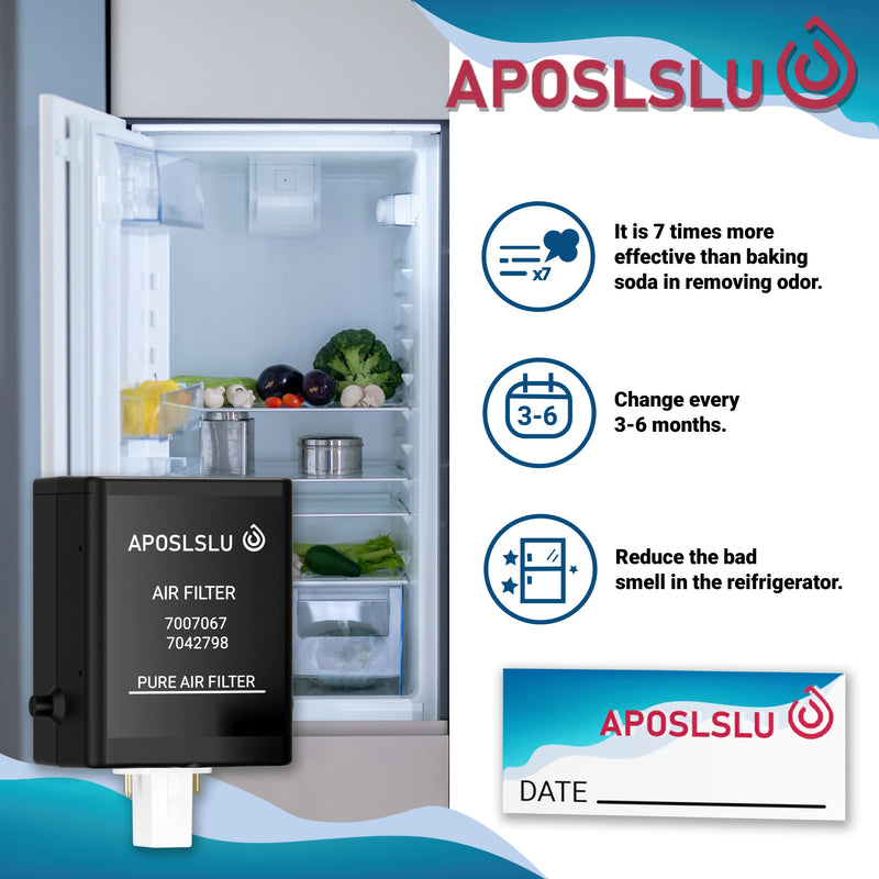Subzero Air Purification Cartridge 7007067-Air Filter Replacement For Refrigerator Sub-Zero. APOSLSLU 7007076 Air Filter (2 pack)