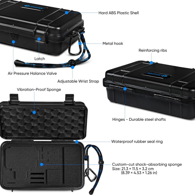 Lekufee Waterproof Hard Case for Xtra Edge Pro/Xtra Edge Camera, and Accessories(Case Only)