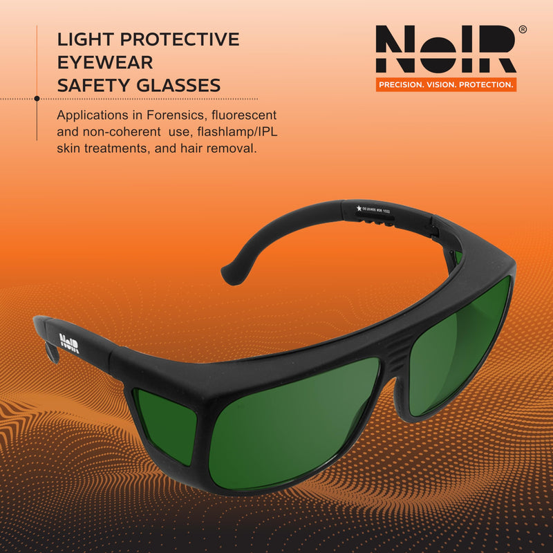 NoIR IPL Safety Glasses, Fitover Protective Eyewear for Women and Men, Ideal for Aesthetic, Forensic and Non-coherent Applications, CE-Certified 190–1800nm 3pl_38 (Fitover)