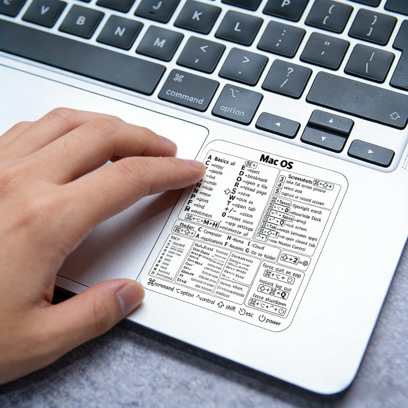 2PCS Keyboard Shortcut Sticker Set for Windows, Excel, Word & Computer, Transparent Waterproof Keyboard Shortcut Guide Overlay for Laptop PC & MacBook, Office Productivity Reference Stickers (2pcs) 2pcs