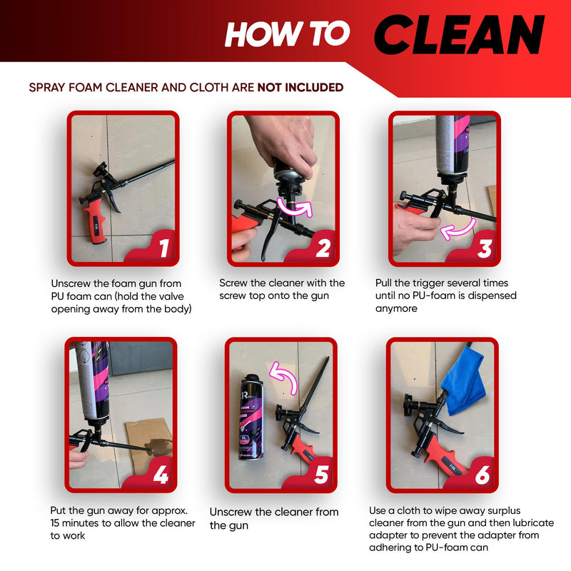 ixirpro Mega Professional Expanding Foam Spray Gun (2 Insulation Guns + 18 Extenders) PU Insulating Applicator Heavy Duty Metal Body Dispensing Foam Gun Suitable for Caulking, Filling, Sealing 2 Pack